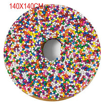 Load image into Gallery viewer, Funny Crazy Round Air Condition Blanket Food Creations Pizza Donut Hamburger Wrap Blanket Perfectly Round Hamburger Throw S/M/L