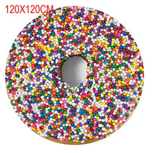 Load image into Gallery viewer, Funny Crazy Round Air Condition Blanket Food Creations Pizza Donut Hamburger Wrap Blanket Perfectly Round Hamburger Throw S/M/L